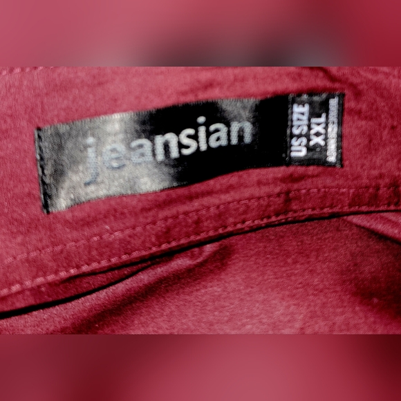 Jeansian size XXL Maroon Burgundy Button Down Punk Rock Style Long Sleeve Dress - Picture 3 of 11